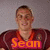 A person in a maroon sports jersey with orange accents appears across three , each showing different text overlays