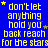 Blue background with yellow text repeating 'don't let anything hold you back reach for the stars' and small yellow stars scattered throughout.