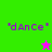 Green and purple background split with "dance" text in quotes, two star icons alternating between pink and green.