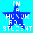 Blue star with white text 'I'M A HONOR ROLL STUDENT' on cyan background, four identical frames arranged in a