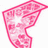 A pixelated pink and white icon shaped like a stylized wing or leaf with a star cutout, rendered in low-resolution digital art style.