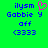 Green background displays blue text 'ilysm Gabbie Y off (3333)' with a pink heart symbol above 'Gabbie Y' in the left view, while the right view lacks the heart.