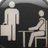 Pixelated icon shows four beige figures on dark background: two standing with briefcases, two seated at tables; blue text "the office" below.