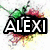A static icon with 'ALEXI' text over a colorful abstract background featuring green, red, and yellow splashes.