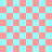 A static image with a pink and cyan checkered background featuring two overlapping patterns of light gray lines