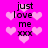 A bright pink background features pixelated text and heart shapes in varying sizes, with some hearts appearing blurred or partially obscured.