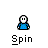 A 5x4 contact sheet of a pixel art animation featuring a blue-shirted stick figure character in various poses, including standing, spinning, and falling with an "OUCH!" speech bubble.