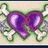 A 4-frame animated contact sheet showing a purple heart with crossbones on a light background, paired with pixelated pink text reading "If You Love Me So Much Then Why Am I Here Alone?" across black panels.