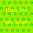 Green background with repeating green circles and yellow text reading "Kiss Me Im Irish" in pixelated style.