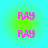 Four identical display the word "RAY" in pink pixelated text over a green-to-cyan gradient background
