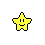 Six pixelated star-shaped icons with smiling faces in yellow, pink, purple, blue, green, and light yellow arranged on a gray background.