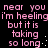 Pink pixelated text repeats across a black background in two mirrored with white dots at the bottom of each