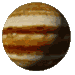 circular planet images with striped patterns in brown, white, and dark gray tones, arranged in four with varying counts per