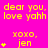 A bright pink background displays yellow text and symbols in a repeating pattern with animated star-like elements appearing at the bottom left corner