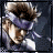 Animated contact sheet of a pixelated character with brown hair and purple headband, displaying sequential text overlays including 'Metal', 'Gear', and 'Solid' across frames.