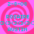 Four identical pixelated display a pink spiral background with cyan text reading '2-3-08', 'ROSAIRE', 'B3B3B3', and 'AUSTIN' in sequence