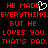 Red pixelated text on black background repeats phrases with a white heart symbol replacing 'E' in 'MADE'.
