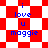 Red and white checkered background with blue text reading 'i love u maggie' in four distinct arrangements across the image.