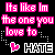 Pixelated text-based buddy icon with pink and white lettering on black background, featuring a heart symbol and the word HATE in blocky font.