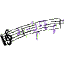 Animated music-themed icon showing a black silhouette of a person playing guitar on musical staff with purple notes, transitioning from left to right