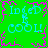 Green background with cyan text reading "IndieD" and "COOL!" in a repeating pattern, bordered by pink pixelated lines.