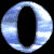 Nine circular blue-and-white cloud-patterned rings arranged in a on black background with one gray square at bottom-right corner