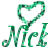 Green pixelated heart-shaped outline with stylized text below on white background, static single-frame image.