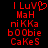 Red pixelated text on black background with 'I LuV' and heart symbol in left frame, missing heart in right frame.
