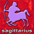 Static pixel art icon of a purple zodiac symbol on red background with text at bottom.