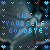 Pixelated blue text reads 'KISS YOURSELF GOODBYE' over a dark, blurred background with scattered light blue heart shapes.