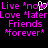 Pixelated text in bright pink on black background with a white heart symbol replacing the 'o' in 'now', repeated across two