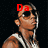 Pixelated image of a person wearing sunglasses and earphones, with red text overlays reading "Da," "Rapper," and "Eater" across different sections.