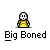 Animated contact sheet of a pixel art buddy icon showing sequential frames with text bubbles and character interactions on gray background.