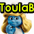 Six blue Smurf characters in a with text overlays: 'ToulaBLoves' top-left, 'The' top-right, 'Smurfsin' bottom-left, '3D' bottom-right