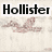 Animated sequence showing a bird in flight with text 'Hollister' above and 'love' below, transitioning from full wingspan to folded wings.