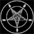 Static grayscale icon featuring a pentagram enclosed within two concentric circles on a black background.