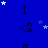 Blue background with repeated black 'I' and '<3' symbols, scattered light blue stars in varying positions across frames.