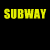 Four display 'SUBWAY' text in yellow and white with 'eat' below, transitioning to include 'fresh' in yellow script