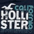 A four- of pixelated icons: Hollister text with seagull, AE and eagle on blue, moose silhouette, and empty gray
