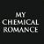 Pixelated grayscale text reads 'MY CHEMICAL ROMANCE' in three lines against a dark background with visible pixelation artifacts.