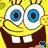 Four identical yellow cartoon characters with large blue eyes and brown mouths, each showing a wide smile with two front teeth, arranged in a