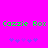 Green pixelated text 'Cazzie Rox' repeats across a bright pink background with purple star-like symbols below.