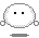 Six pixelated white circular figures with black square eyes and gray pixelated outlines arranged in two on a gray background, one figure has a pink mouth