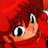 Pixelated anime-style character with red hair and large eyes, next to black background with white text reading 'AnimeIM' and 'com'.