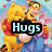 Four- shows Winnie the Pooh and Tigger in pixelated style with text overlays; top-left reads 'Hugs', top-right 'Not', bottom-left 'Drugs', bottom-right features Eeyore