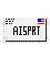 Pixelated animation of a document with 'AISPR' text and American flag, showing sequential changes in paper shape, pen motion, and envelope states.