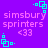 Purple background with repeating text and cyan square patterns, showing animated changes in the square positions.