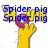 Yellow hand holds pink donut above yellow 'MOVIE' text with blue text overlays changing across frames.