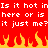 Red background with white pixelated text repeating 'Is it hot in here or is it just me?' above yellow-orange flames.