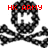Pixelated skull and crossbones icon with red text overlays reading 'HK ARMY', '4', and 'LIFE' across three